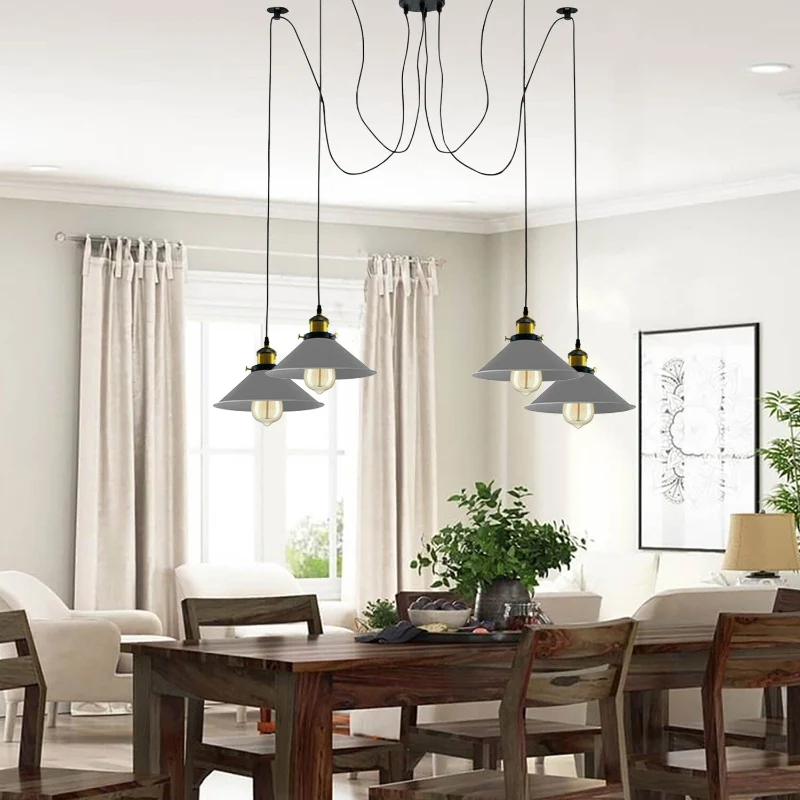 All Seasons Life Spinnenlampe Pendelleuchte 1 - 8 Wege Grau ~3949