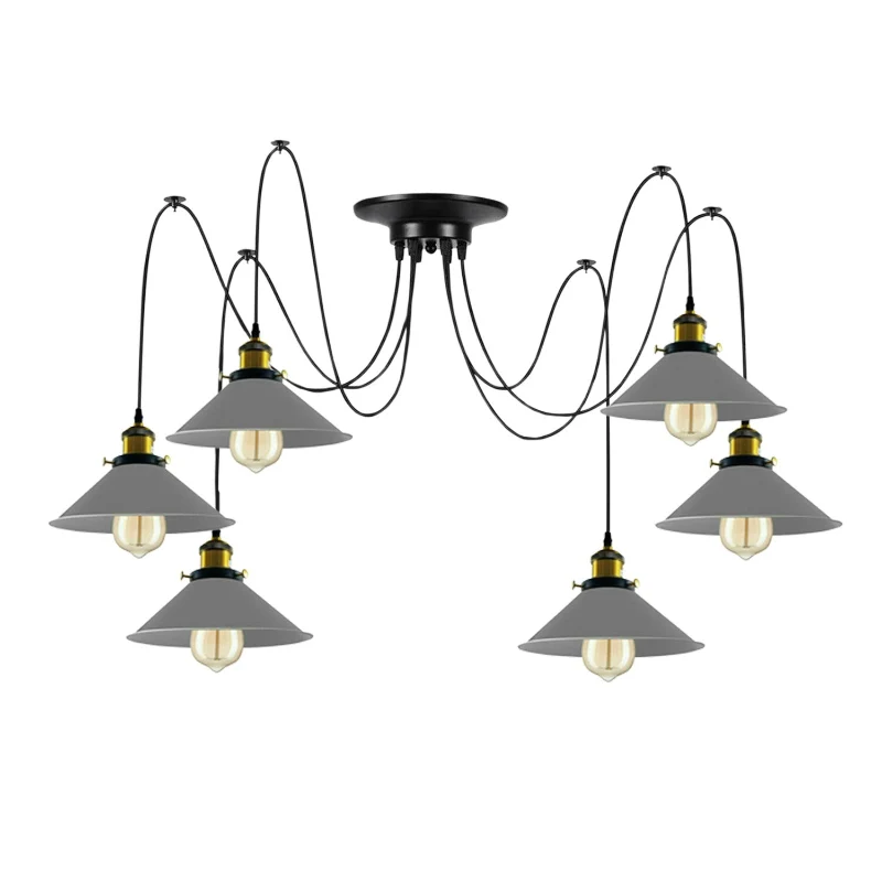 All Seasons Life Spinnenlampe Pendelleuchte 1 - 8 Wege Grau ~3949