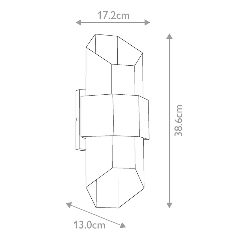 LED-Außenwandleuchte Chasm 2-flammig Up & Down IP44 Schwarz