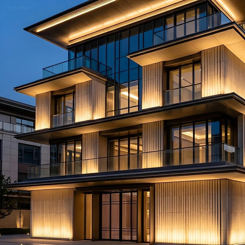 LED Gevelverlichting Waterdicht 24V Aluminium Buitenlamp Wandwaslicht voor Architectuur en Tuinverlichting | Sansoti