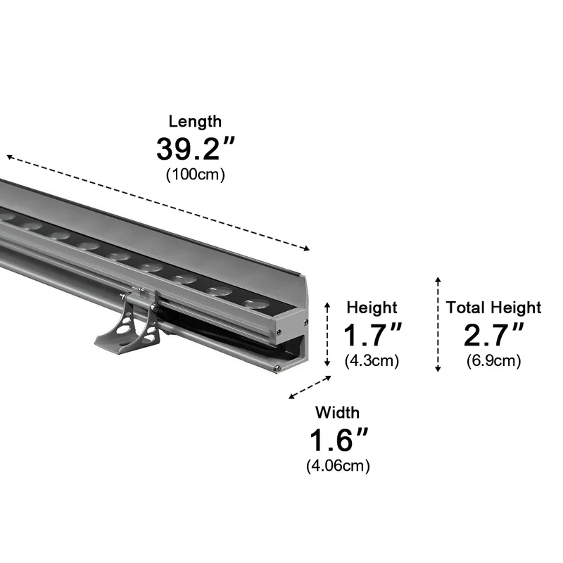 LED Gevelverlichting Waterdicht 24V Aluminium Buitenlamp Wandwaslicht voor Architectuur en Tuinverlichting | Sansoti