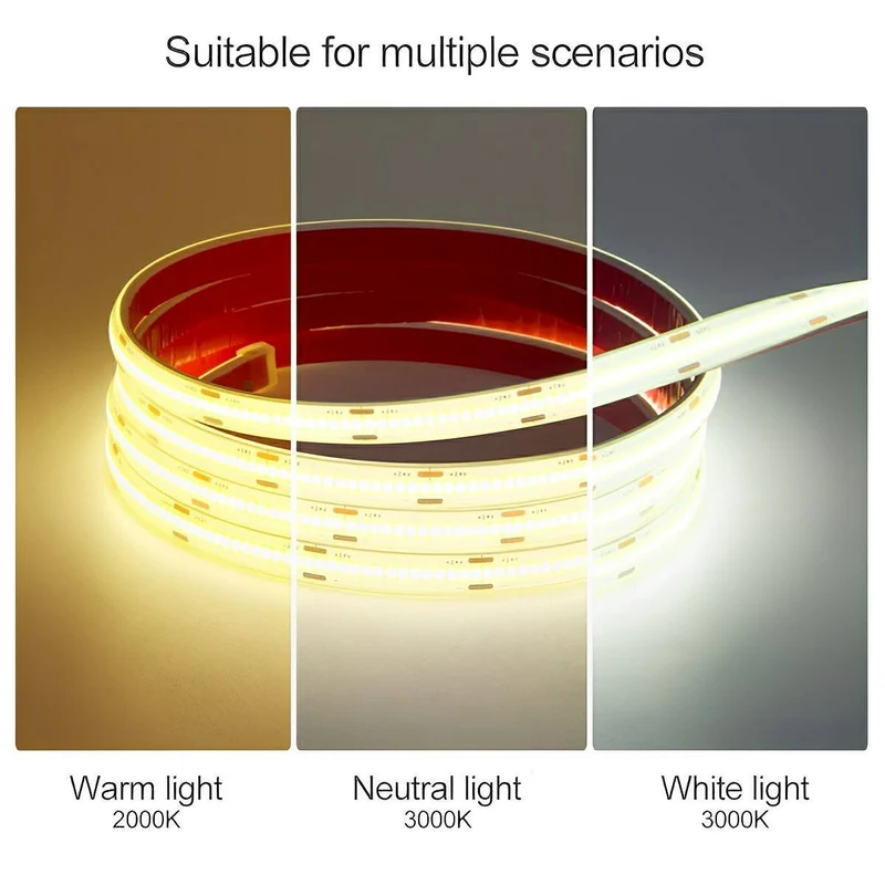 Flexibele LED Lichtstrip Waterdicht 24V COB voor Trap Onderwaterverlichting Zwembad Tuin en Buitenruimtes | Sansoti