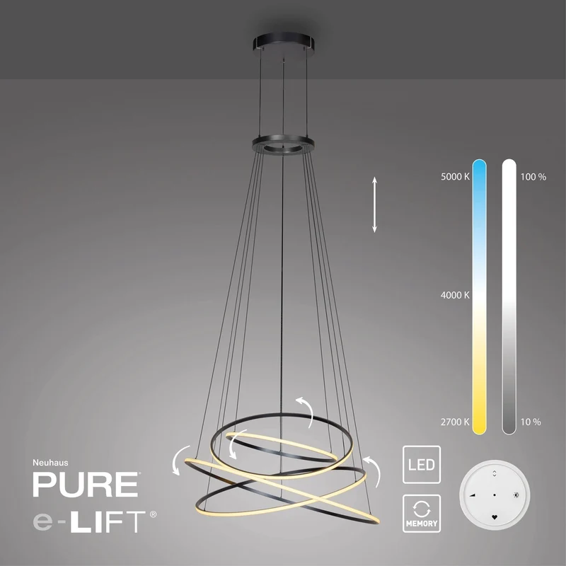 Paul Neuhaus - Pendelleuchte Pure E-Flying Rings