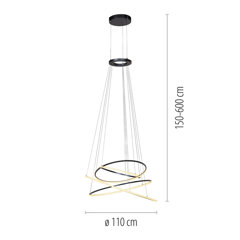 Paul Neuhaus - Pendelleuchte Pure E-Flying Rings