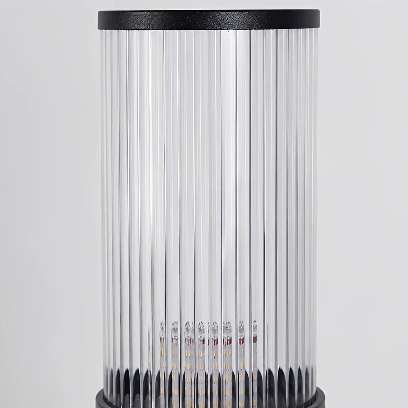 Cilindrische LED Tuinlamp Zwart Aluminium 40-80cm Hardwired Buitenverlichting voor Paden Opritten Villa's | Sansoti