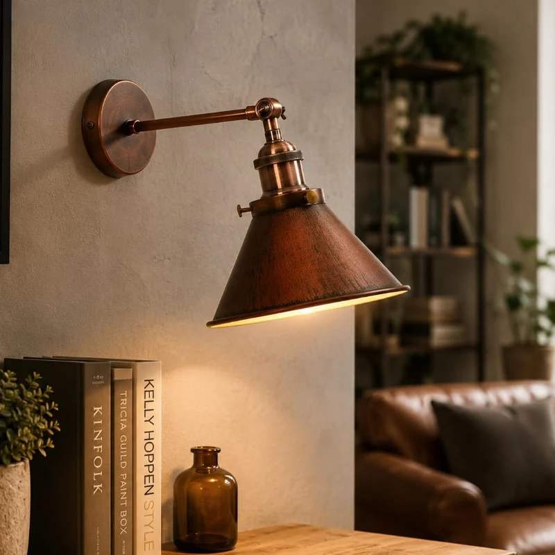 All Seasons Life Retro Wandleuchte Industrie-Design E27 Metall ~3826