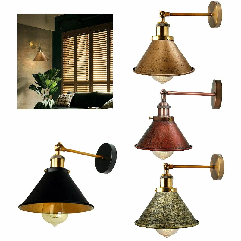 All Seasons Life Retro Wandleuchte Industrie-Design E27 Metall ~3826