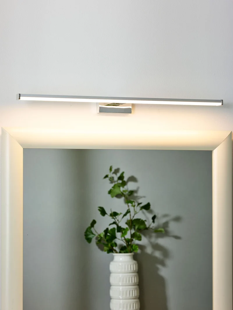 LED-Spiegelleuchte Onno IP44 3000K 60cm Chrom matt