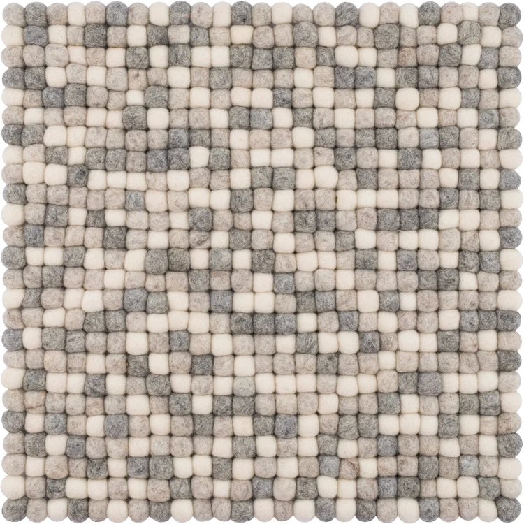 Filzkugel Sitzauflage Hella 36x36 cm|Multi-Natur hell|von myfelt