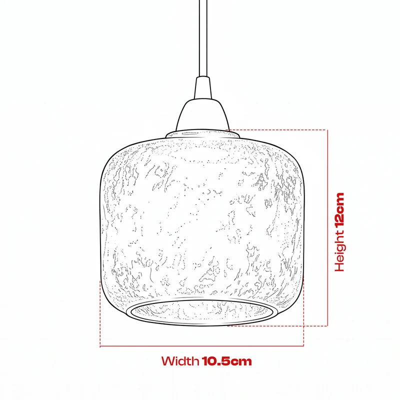 Pendelleuchenschirm aus Milchglas, E27, einfach zu montieren | Ø 10,5cm~4037