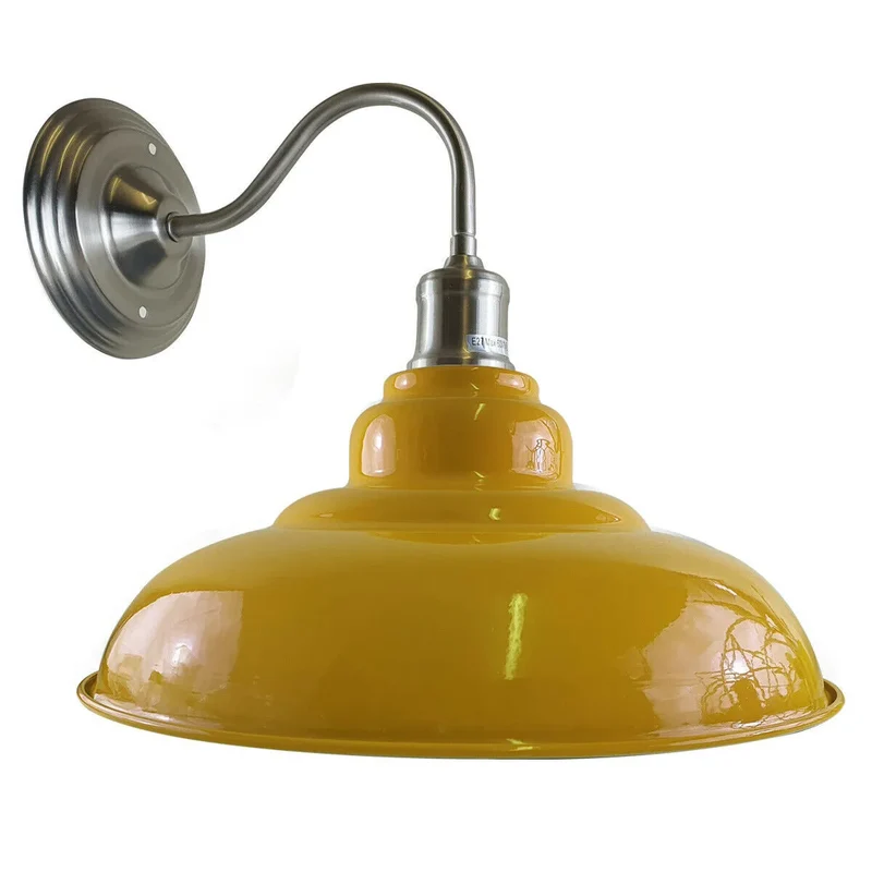 Vintage Schwanenhals Wandlampe | All Seasons Life Bunte Metall Lampe im Retro stil~3907
