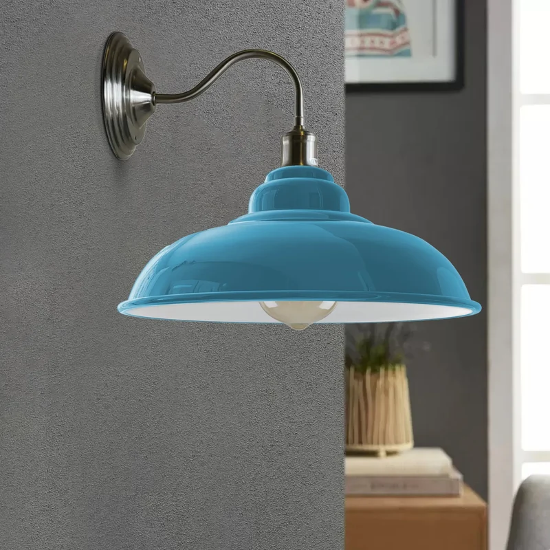 Vintage Schwanenhals Wandlampe | All Seasons Life Bunte Metall Lampe im Retro stil~3907