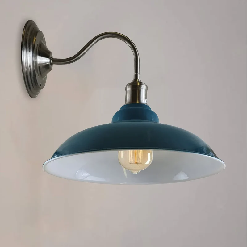 Vintage Schwanenhals Wandlampe | All Seasons Life Bunte Metall Lampe im Retro stil~3907