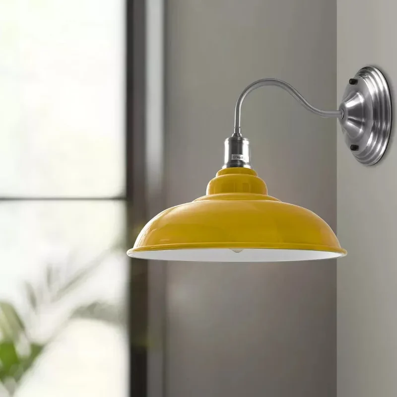 Vintage Schwanenhals Wandlampe | All Seasons Life Bunte Metall Lampe im Retro stil~3907