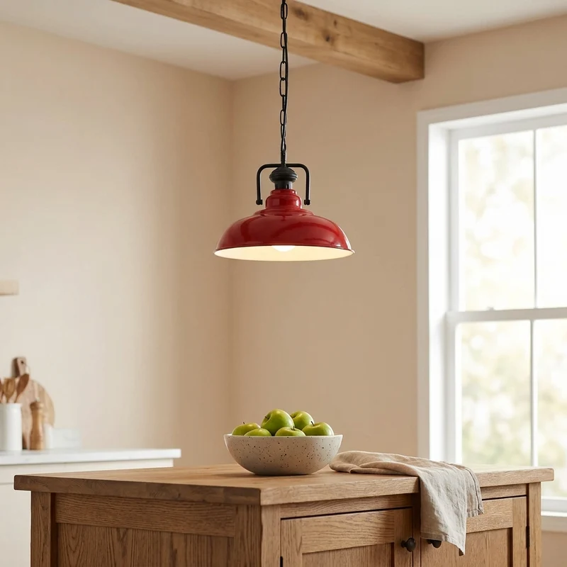 Industrie Pendelleuchte Gastro Küche Hängelampe mit Kette E27 | Ø32cm ~3875