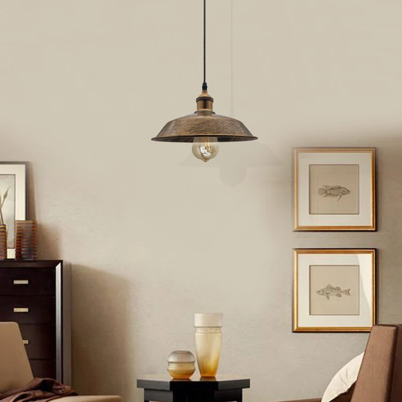 Retro Industrial Pendelleuchte E27 Metall Hängelampe für Kücheninsel ~3859