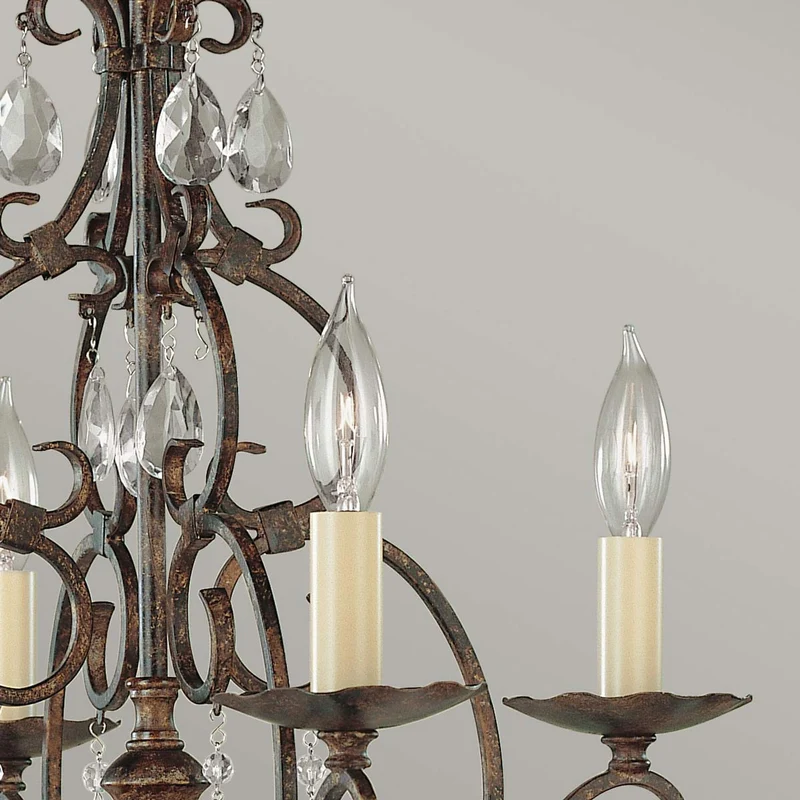 Kronleuchter Chateau 4-flammig Bronze Ø 42 cm
