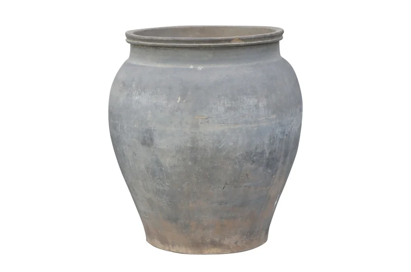 Casa Padrino Luxus Vase 52 x 52 x H. 60 cm - Große Terrakotta Vase im rustikalen Antik-Look - Luxus Deko Accessoires