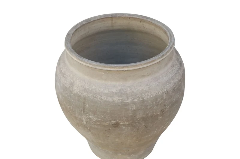 Casa Padrino Luxus Vase 55 x 55 x H. 59 cm - Große Terrakotta Vase im rustikalen Antik-Look - Luxus Deko Accessoires