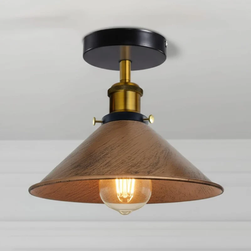 All Seasons Life Industrie Deckenlampe Vintage Metall-Schirm E27 ~3733