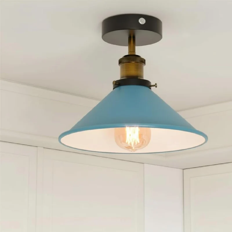 All Seasons Life Industrie Deckenlampe Vintage Metall-Schirm E27 ~3733