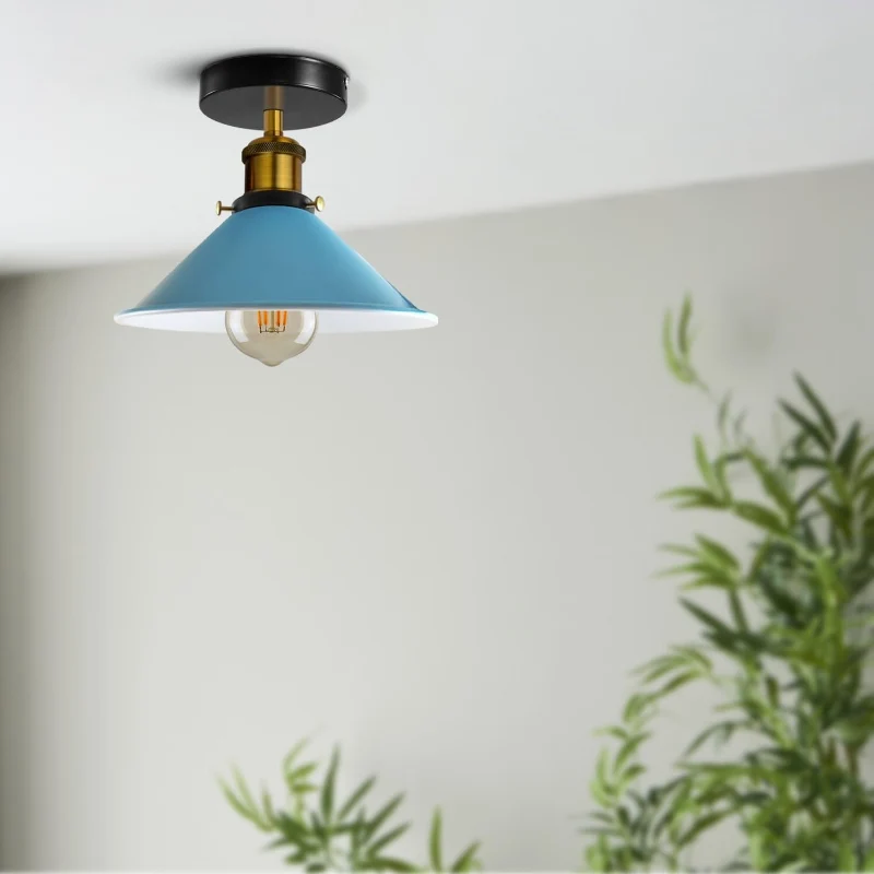 All Seasons Life Industrie Deckenlampe Vintage Metall-Schirm E27 ~3733