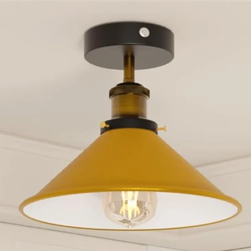All Seasons Life Industrie Deckenlampe Vintage Metall-Schirm E27 ~3733