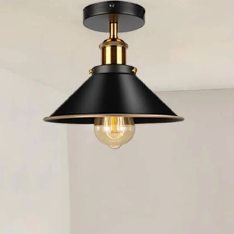 All Seasons Life Industrie Deckenlampe Vintage Metall-Schirm E27 ~3733
