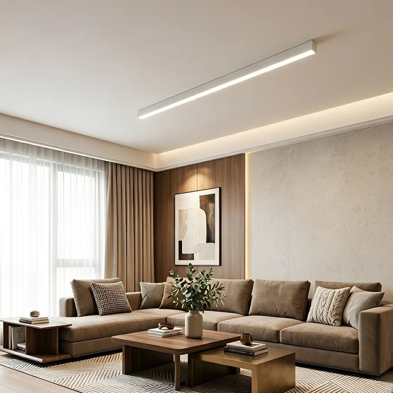 LED Plafondlamp Streep Dimbaar met Afstandsbediening Zwart Wit Aluminium Woonkamer Slaapkamer Modern | Sansoti