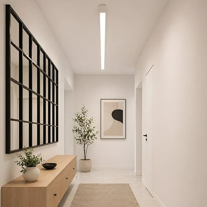 LED Plafondlamp Streep Dimbaar met Afstandsbediening Zwart Wit Aluminium Woonkamer Slaapkamer Modern | Sansoti
