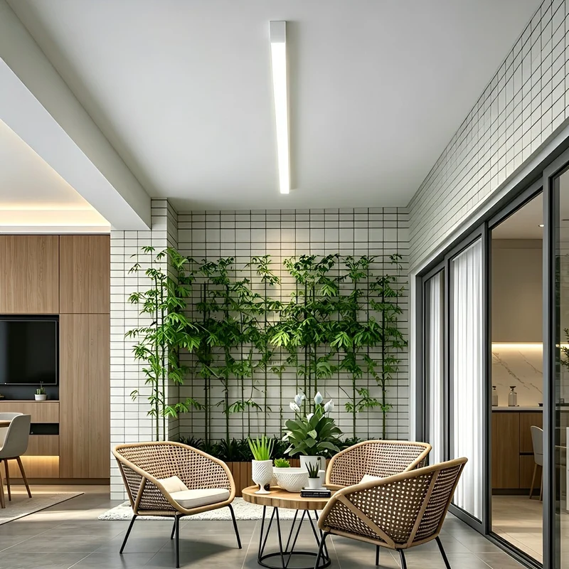 LED Plafondlamp Streep Dimbaar met Afstandsbediening Zwart Wit Aluminium Woonkamer Slaapkamer Modern | Sansoti