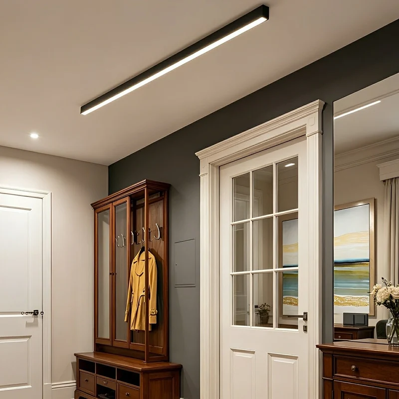 LED Plafondlamp Streep Dimbaar met Afstandsbediening Zwart Wit Aluminium Woonkamer Slaapkamer Modern | Sansoti
