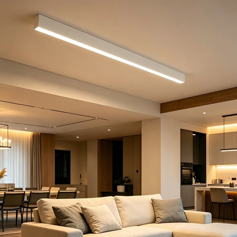 LED Plafondlamp Streep Dimbaar met Afstandsbediening Zwart Wit Aluminium Woonkamer Slaapkamer Modern | Sansoti