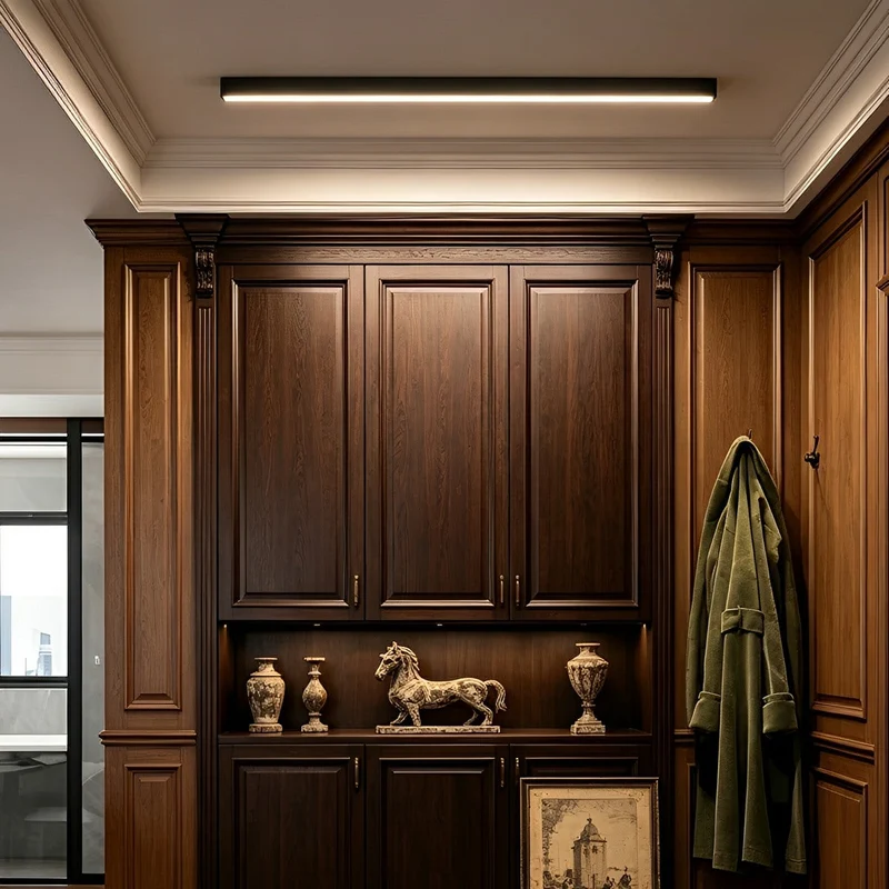 LED Plafondlamp Streep Dimbaar met Afstandsbediening Zwart Wit Aluminium Woonkamer Slaapkamer Modern | Sansoti