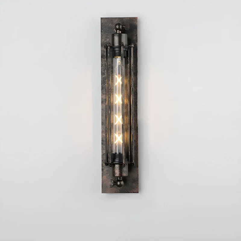 Industriële Wandlamp Ijzer & Glas Warm Wit LED Vintage Stijl Hardwired Retro Look Wandverlichting Woonkamer | Sansoti