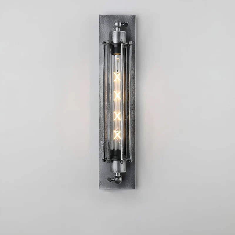 Industriële Wandlamp Ijzer & Glas Warm Wit LED Vintage Stijl Hardwired Retro Look Wandverlichting Woonkamer | Sansoti
