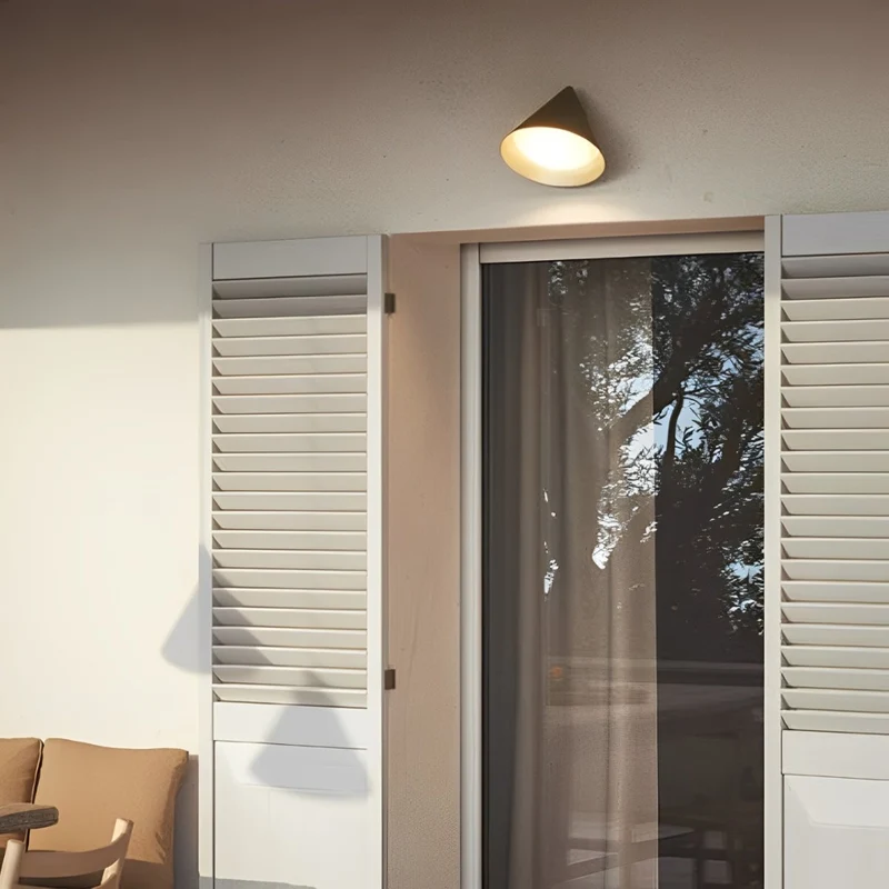 Buitenwandlamp LED Waterdicht Klokvorm Metaal Acryl 3000K IP54 Antraciet Goud Veranda Voordeur Buitenverlichting | Sansoti