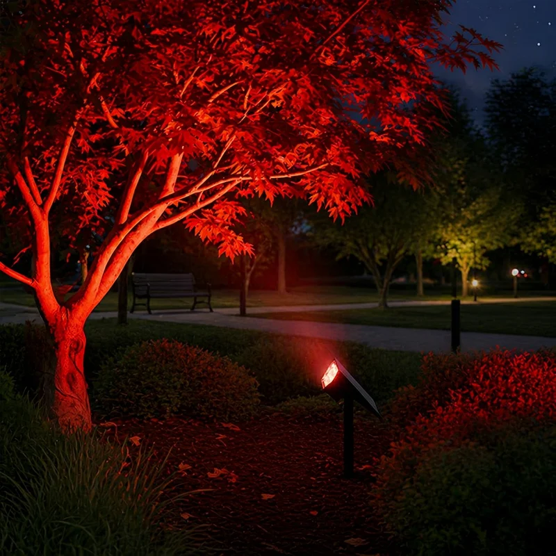 Verstelbare Solar LED Tuinspot Waterdicht IP68 Zwart Buitenverlichting Boomspot Grondspot Tuin Accent | Sansoti