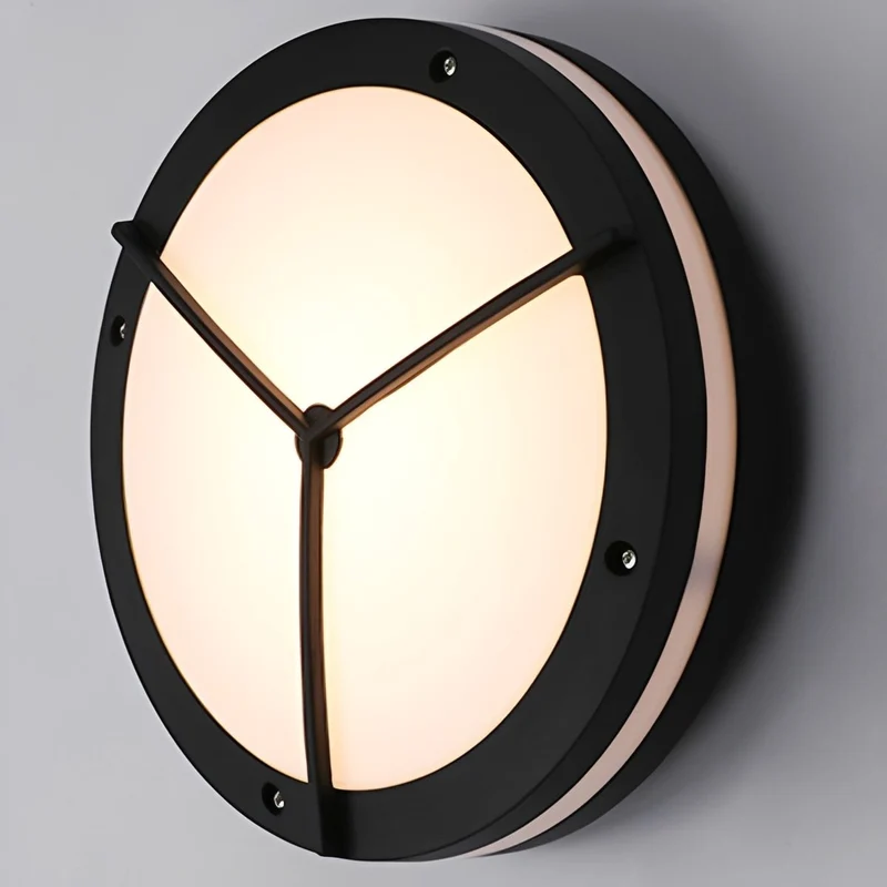 LED Wandlamp Buiten Rond Waterdicht IP56 Aluminium Minimalistisch Zwart Wit voor Veranda Tuin Terras | Sansoti