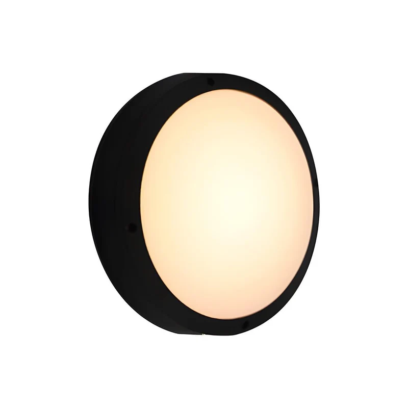 LED Wandlamp Buiten Rond Waterdicht IP56 Aluminium Minimalistisch Zwart Wit voor Veranda Tuin Terras | Sansoti