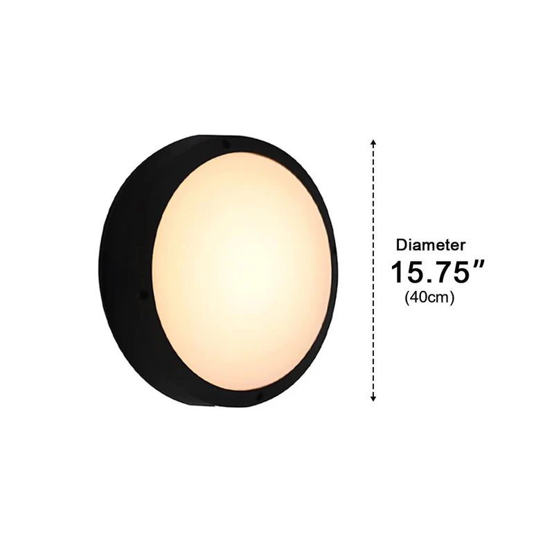 LED Wandlamp Buiten Rond Waterdicht IP56 Aluminium Minimalistisch Zwart Wit voor Veranda Tuin Terras | Sansoti
