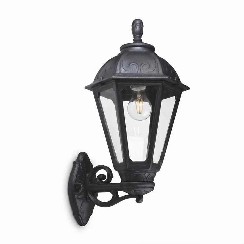 Vintage Außenwandleuchte IP55 Schwarz E27 Gartenleuchte~3830