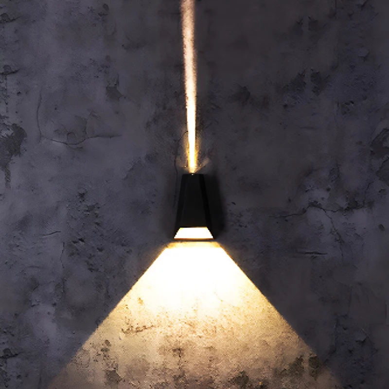 Buitenwandlamp LED Up Down Zwart IP65 Waterdicht Gevel Terras Veranda Tuinverlichting Buitenverlichting | Sansoti