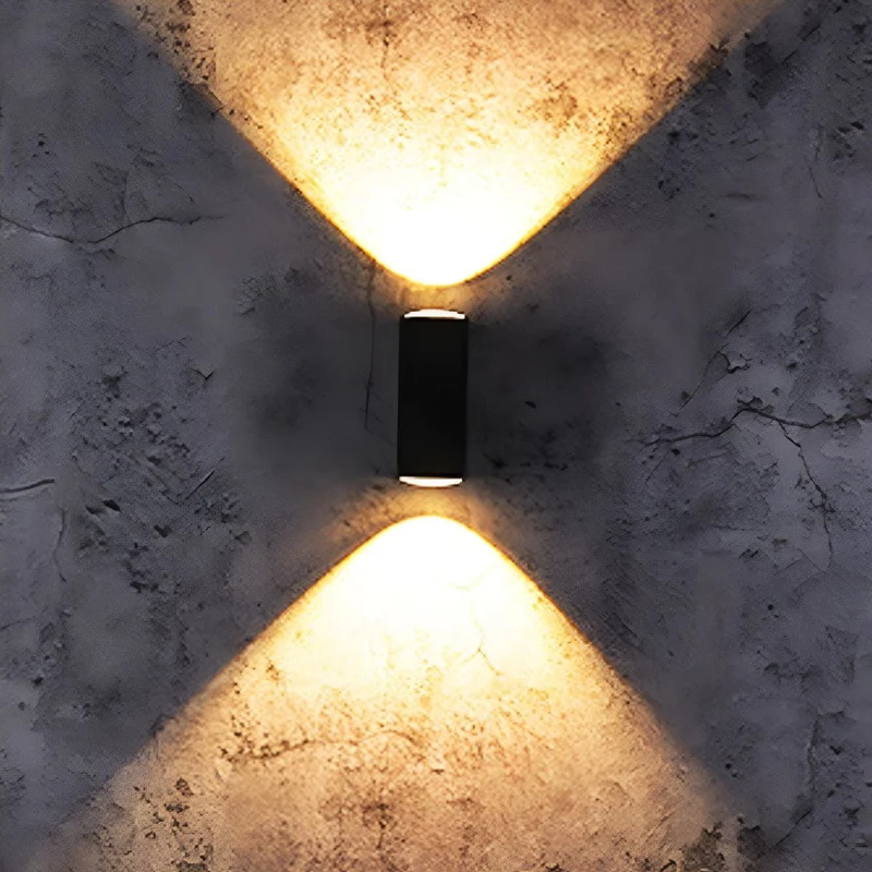 Buitenwandlamp LED Up Down Zwart IP65 Waterdicht Gevel Terras Veranda Tuinverlichting Buitenverlichting | Sansoti