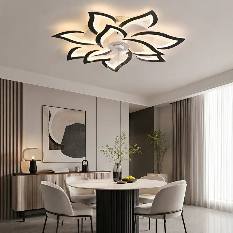 Plafondventilator met Verlichting & Afstandsbediening Dimbaar 3 Lichtstanden Fluistermotor 79cm voor Slaapkamer | Sansoti