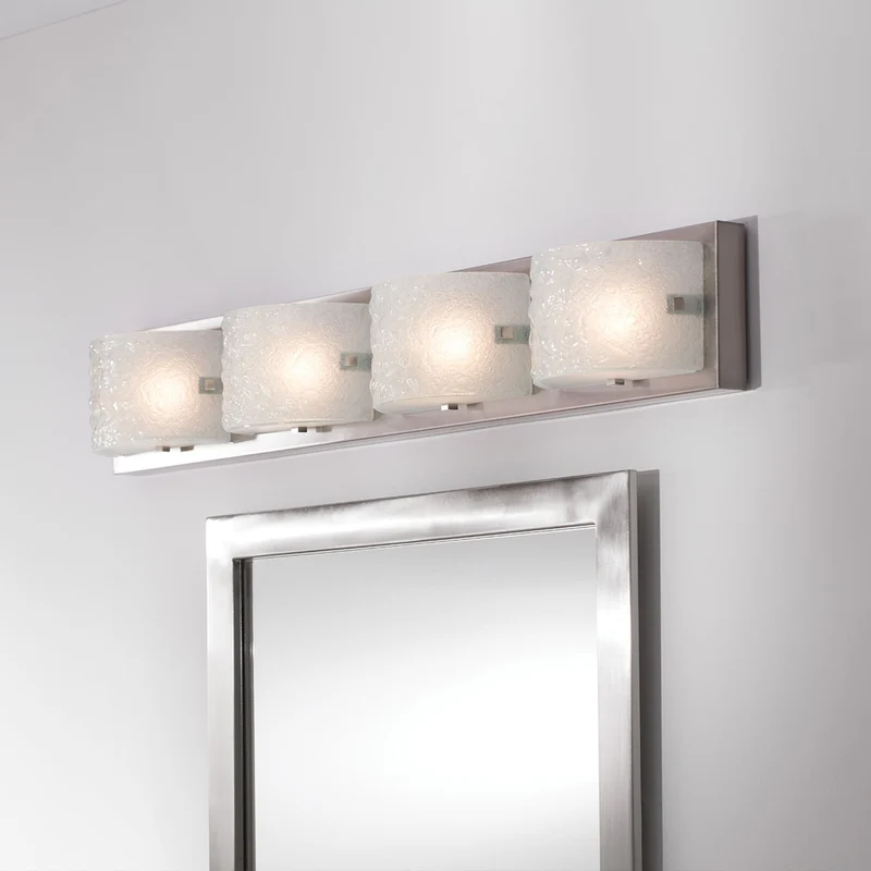 Wandleuchte Daphne 4-flammig IP44 Chrom 81cm