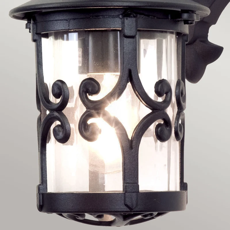 Außen-Wandlaterne Hereford 1-flammig Schwarz 15x31cm