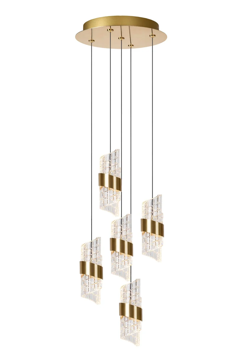 LED-Pendelleuchte Kligande 5-flammig dimmbar rund