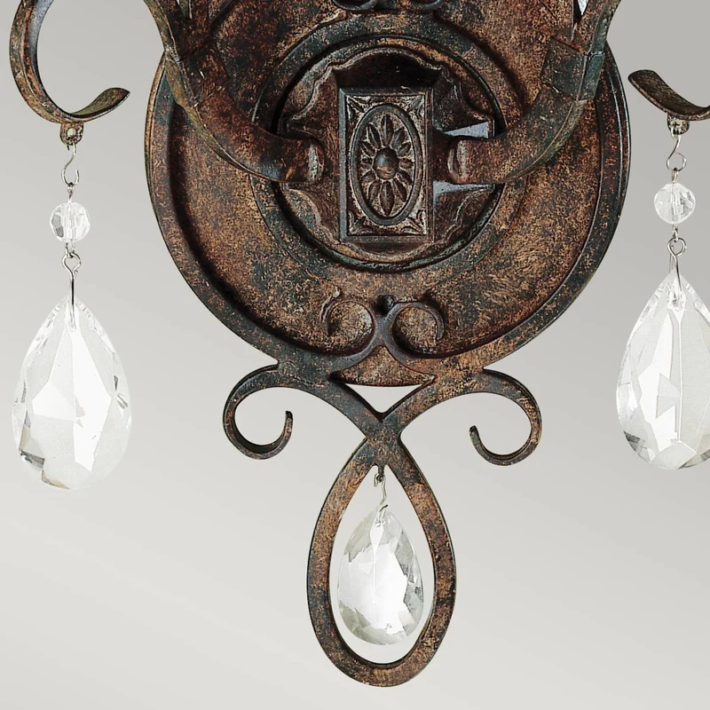 Wandleuchte Chateau 2-flammig Bronze Ø 23cm