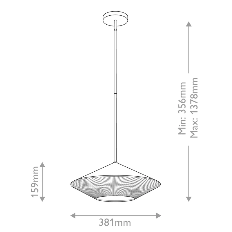 Pendelleuchte Daphne 1-flammig Ø 38cm